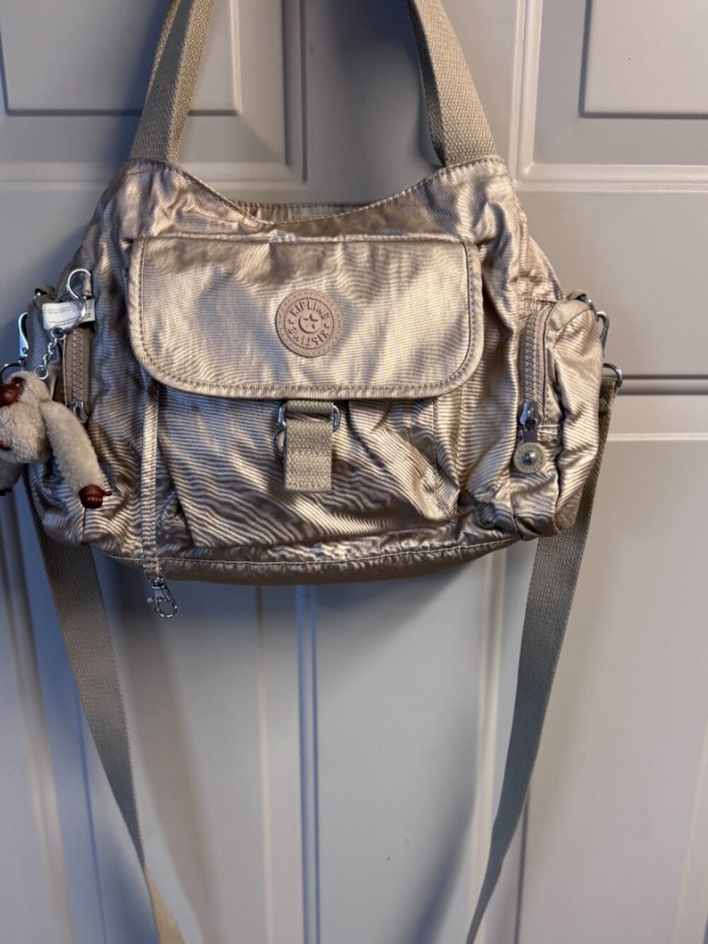 KIPLING FELIX LARGE METALLIC HANDBAG - Picture 2 of 16